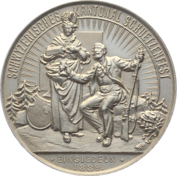 1889 Einsiedeln - Silber - Kantonales Schützenfest Schwyz